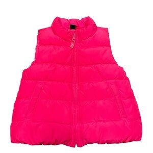 Baby Gap Toddler Neon Pink Puffer Vest Size 2T
